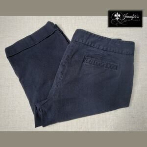 Rafaella Women's Black Cuff Capri Pants Size 12